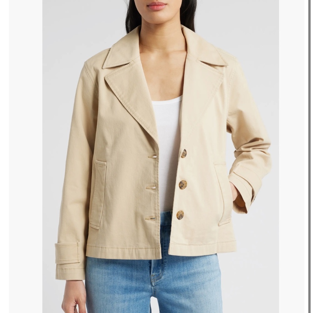 Caslon Swing Tan Camel Trench Coat